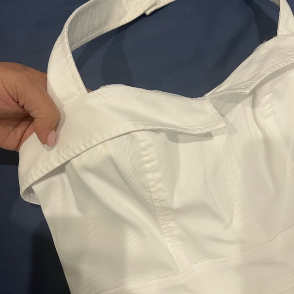 French Connection California Summer Halter Dress White Size 8 - Picture 3 of 9